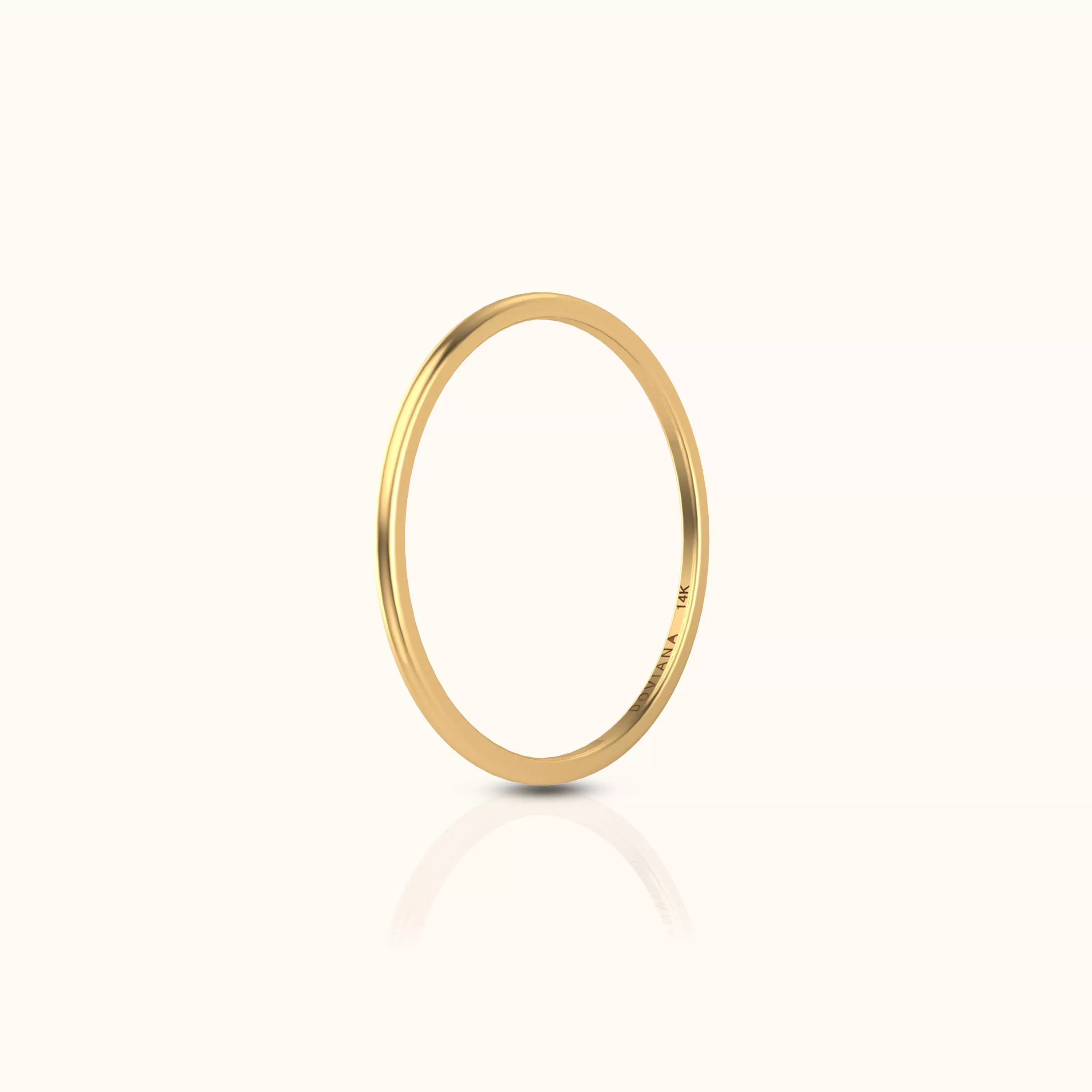 14K Solid Gold Eternal Simple Stacking Ring