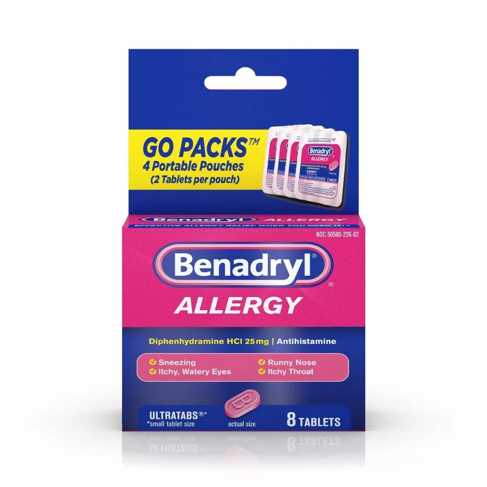 Benadryl Allergy 8 Go Pack