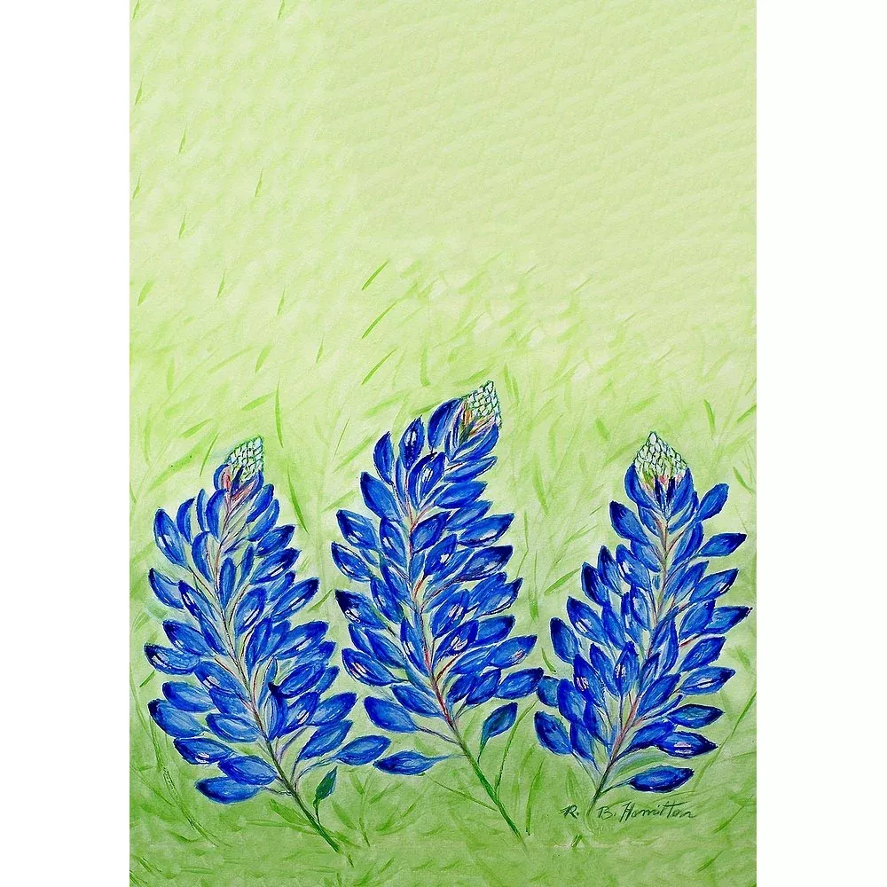 Betsy Drake GT192 Blue Bonnets Guest Towel