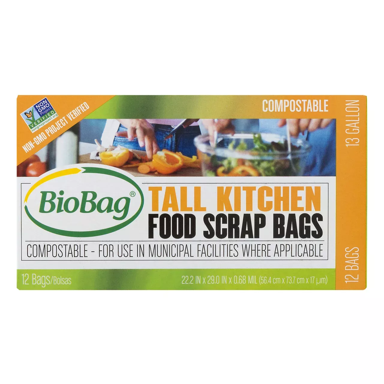 Biobag Tall Food Scrap Bags- Case Of 12 - 12 Ct