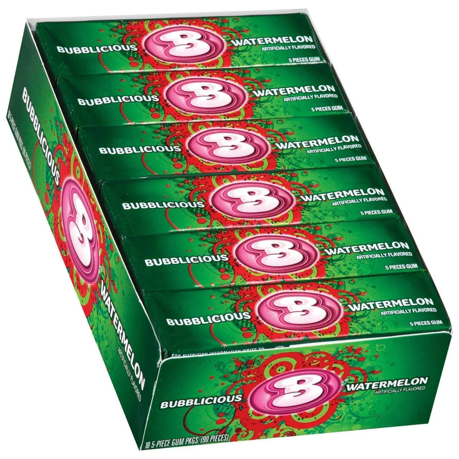 Bubblicious Wave Singles Watermelon Gum