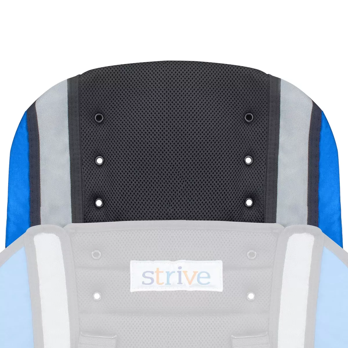 Circle Specialty Headrest Extension for Strive Adaptive Special Needs Stroller, 18" Blue, Maintains Proper Posture, Extends Back Height and Support for Taller Individuals – Fits 18" Strive Stroller