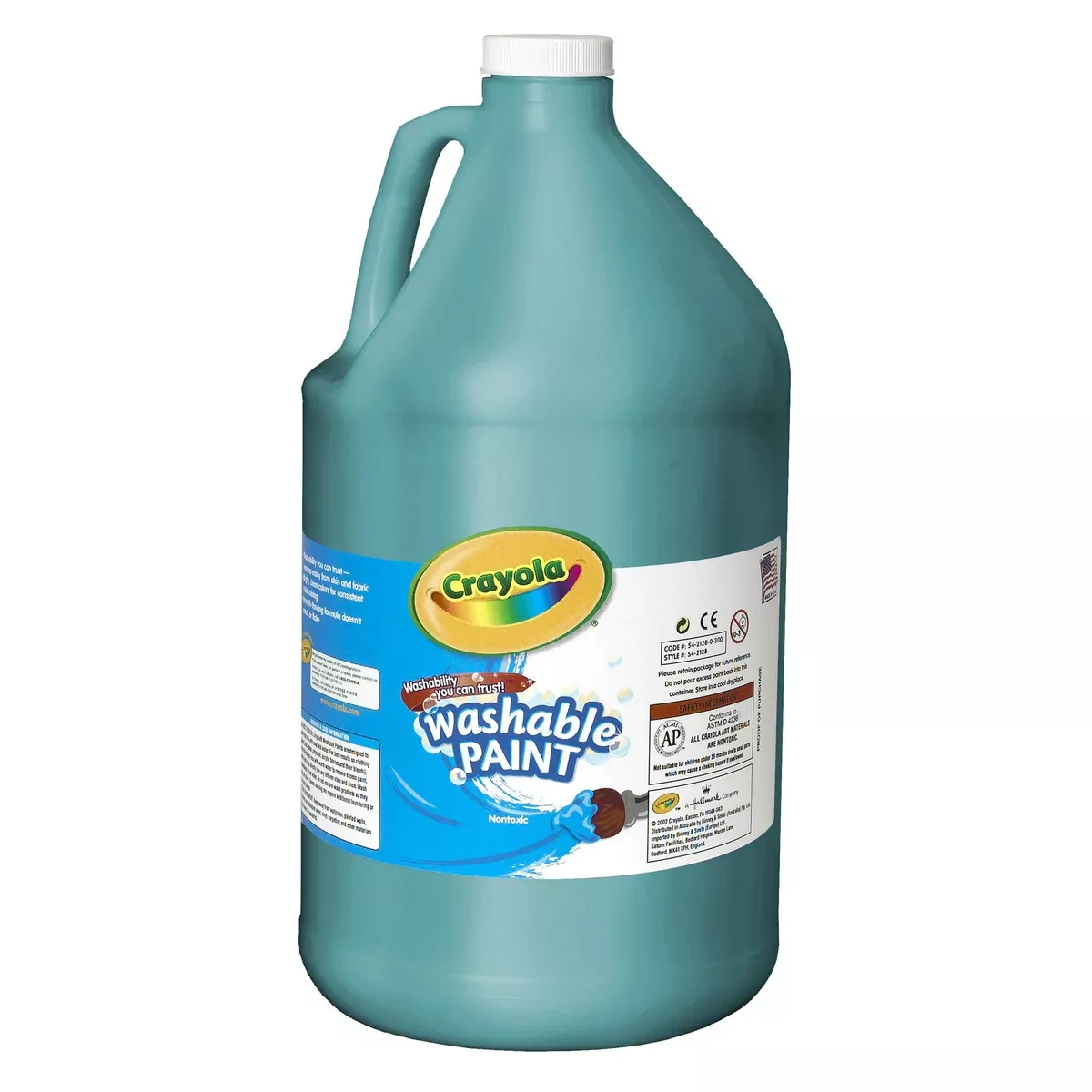 Crayola BIN212848 Washable Paint, Turquoise, Gallon
