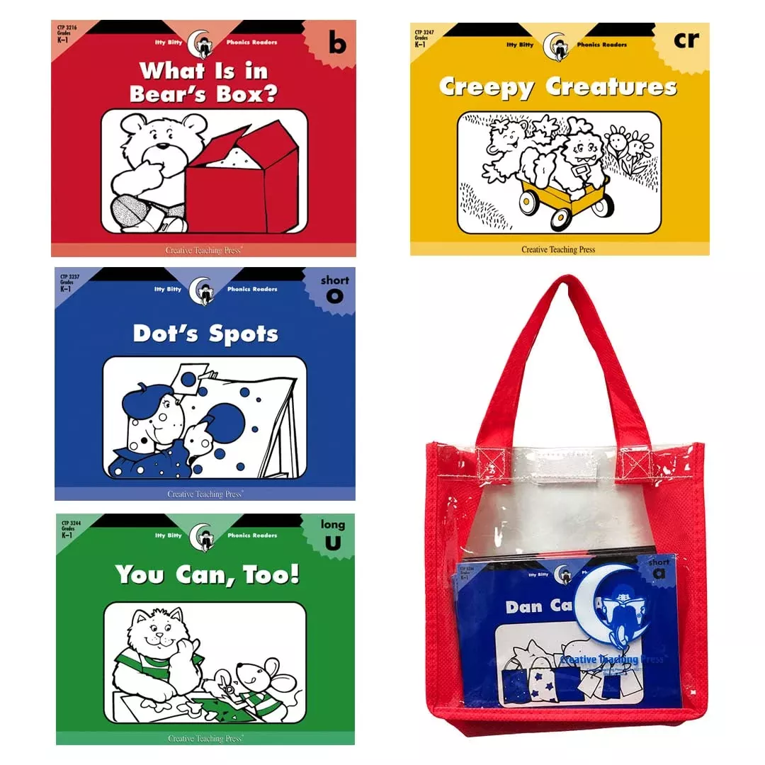 CTP Itty Bitty Phonics Read and Color 36-Book Set with