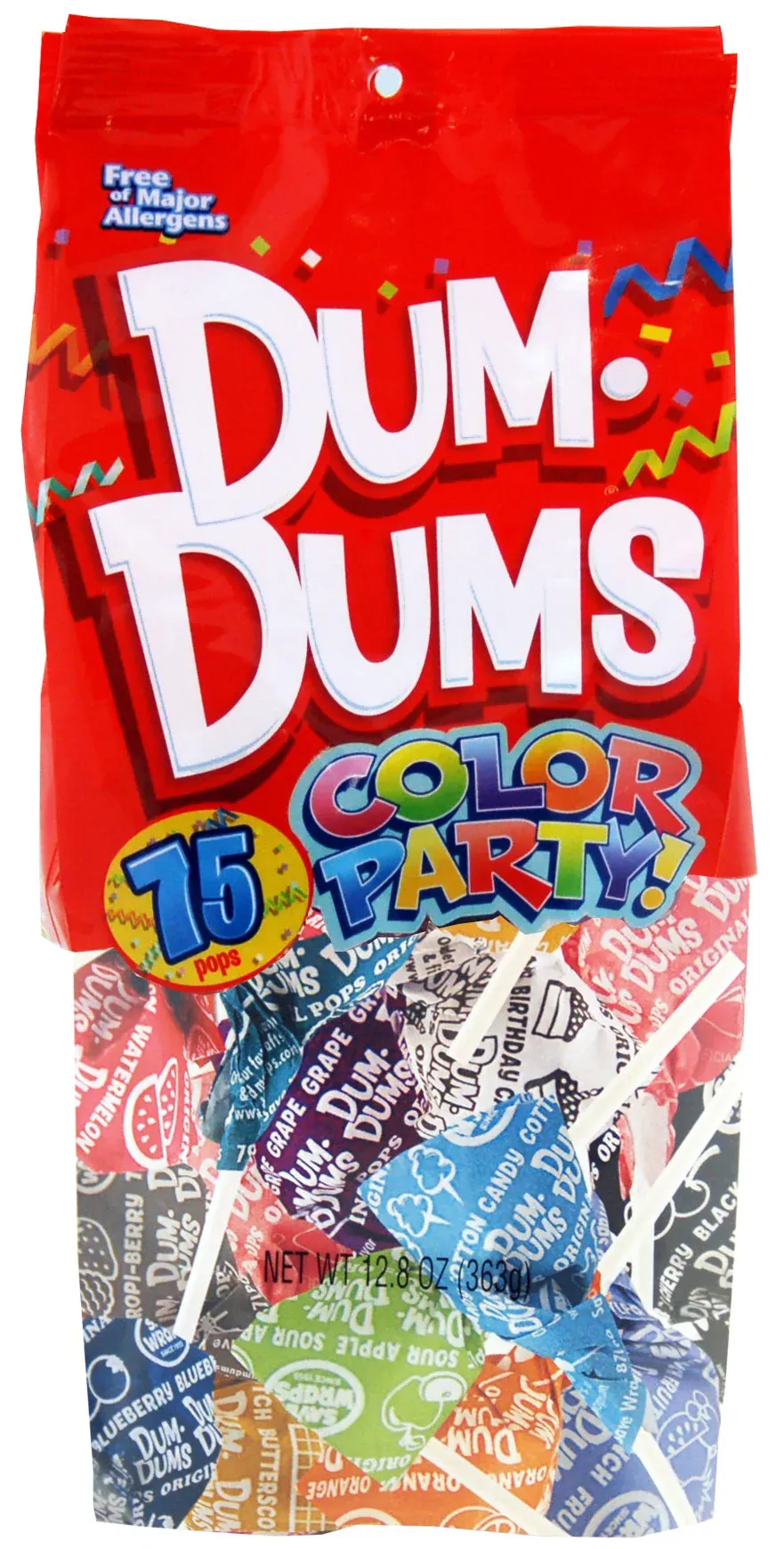 Dum Dums Pops Color Party Rainbow Mix