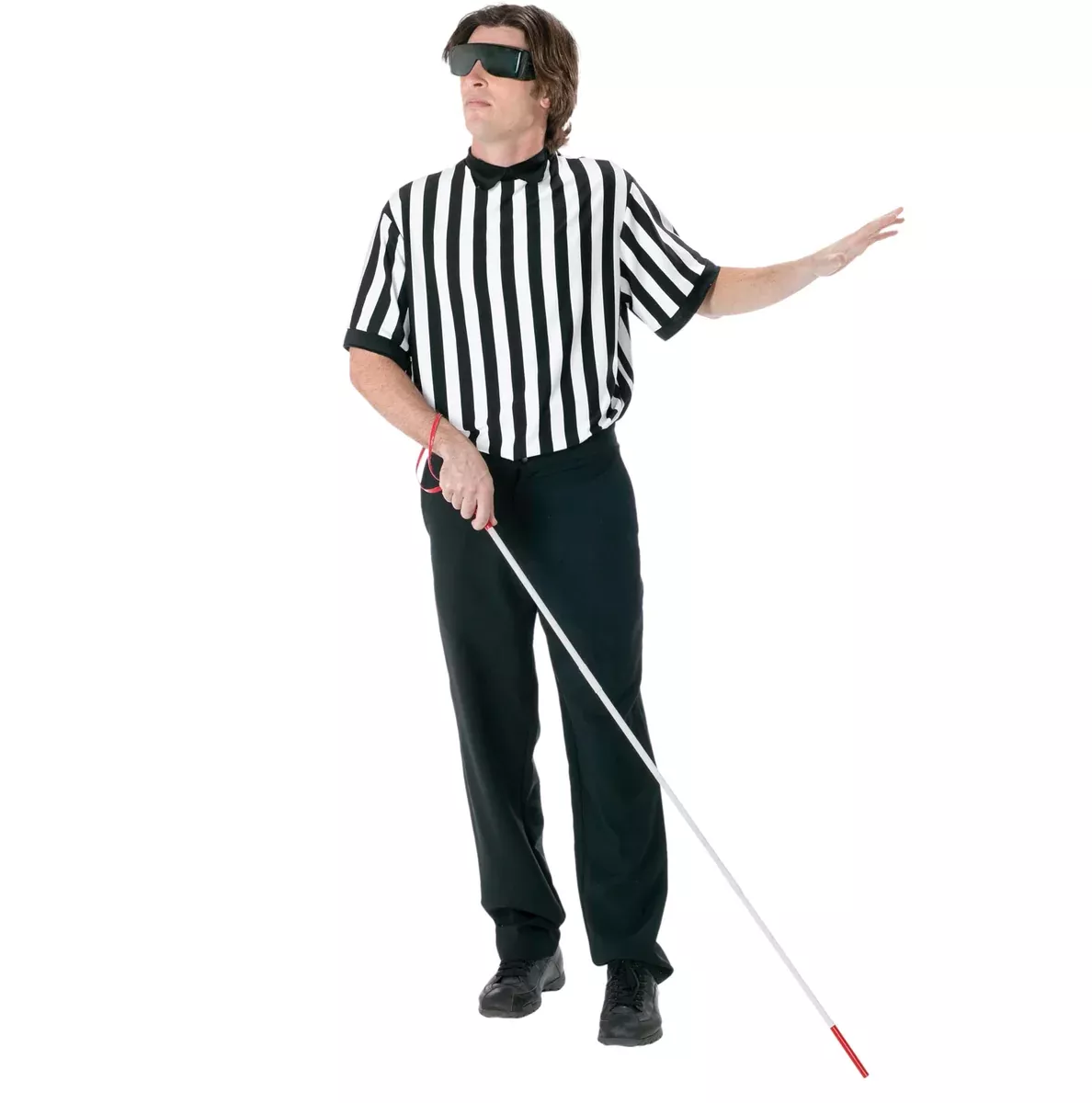 Fun World Men's Blind Referee Kit, Black, One Size