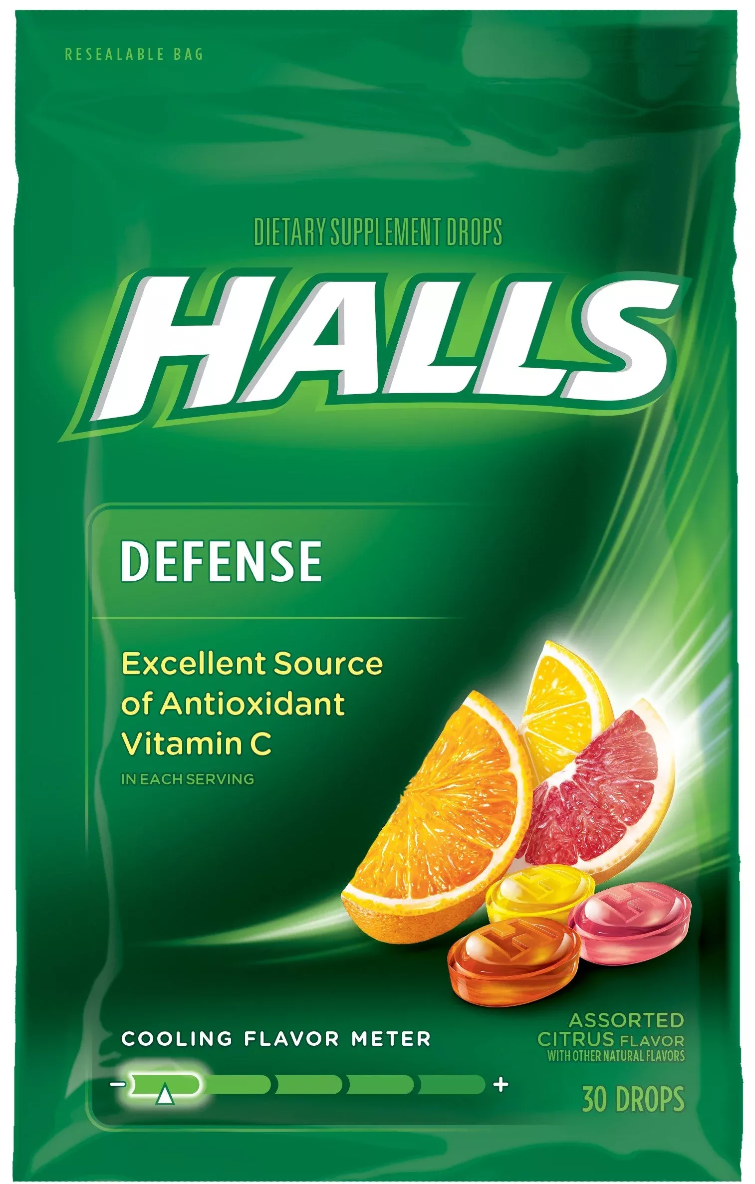 Halls Defense Citrus Cough Drops