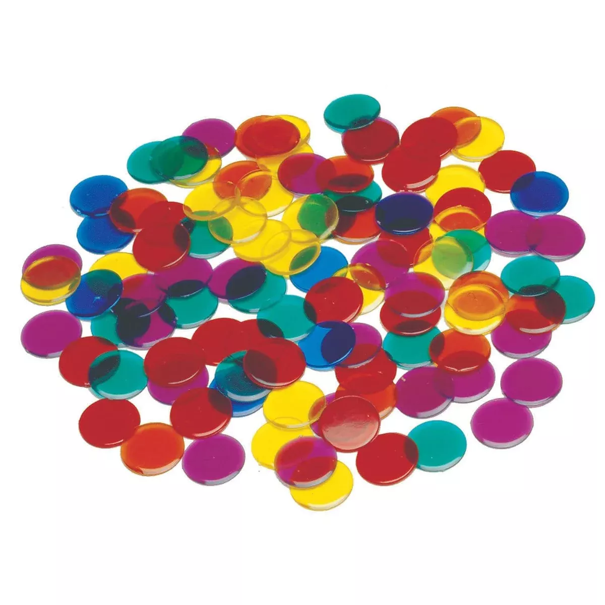 LEARNING ADVANTAGE - 7221 Learning Advantage 0.75" Transparent Counters, Set of 1000