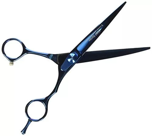 Master Grooming Tools 5200 Blue Titanium Shears — High-Performance Shears for Grooming Dogs - 42-Tooth Thinning Shears, 6½"