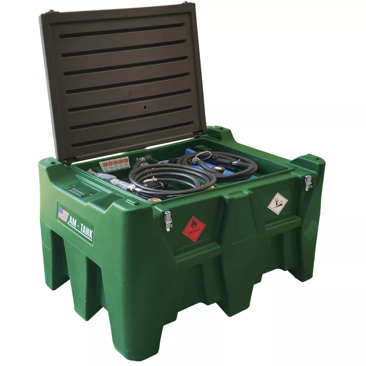 Portable Combo Tank Diesel and DEF 105+13gl, eletric pump 12V, 13ft hose, automatic nozzle and a DEF removable unit