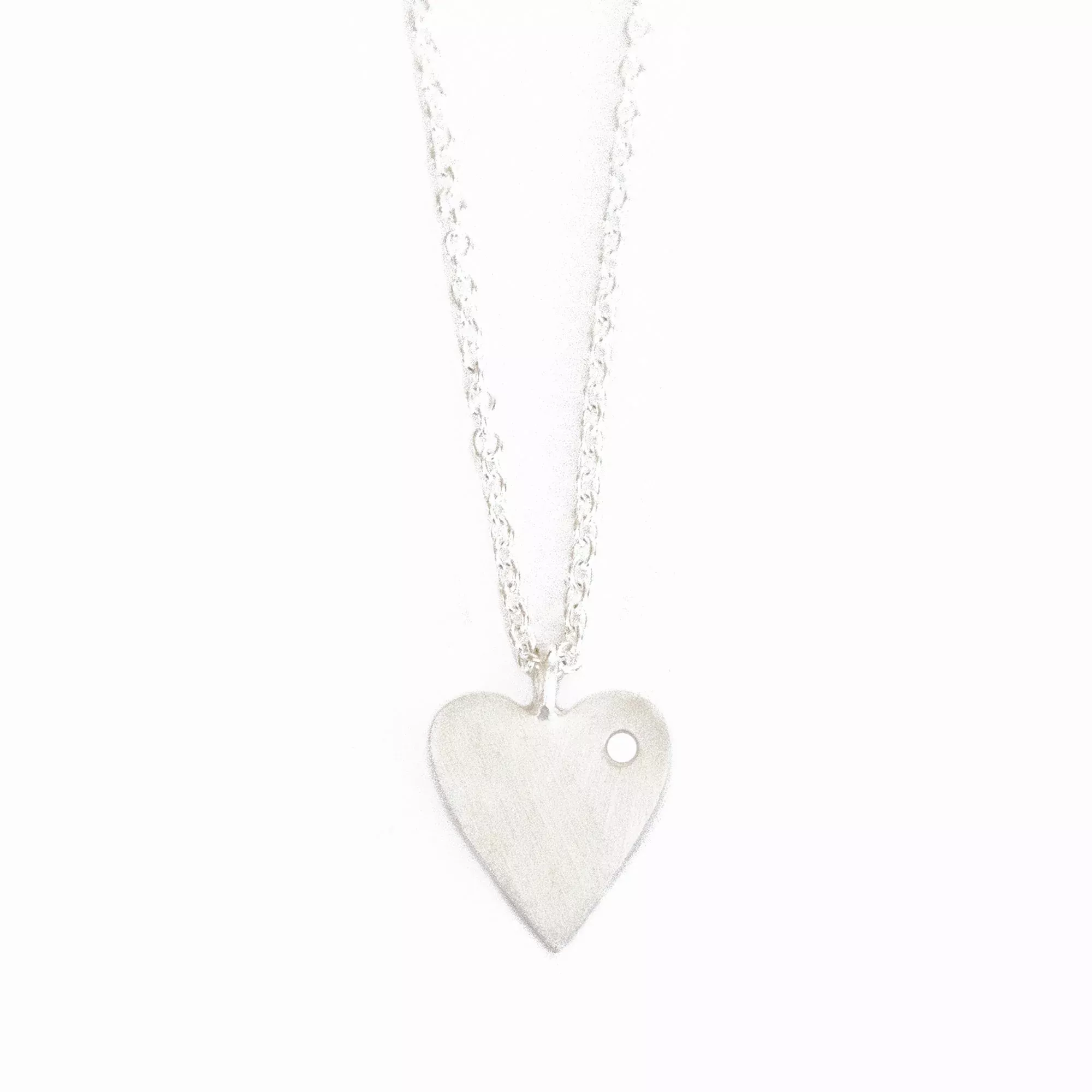 Silverpolished Heart Necklace