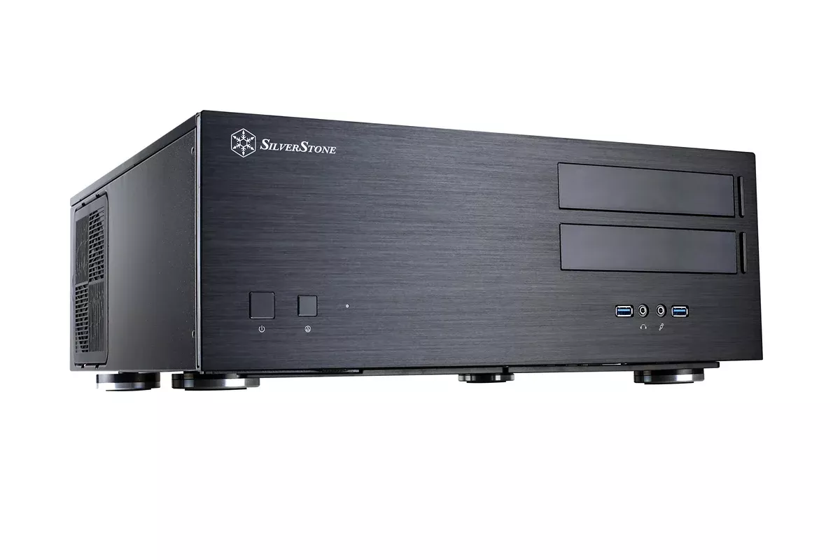 SilverStone Technology GD08B Home Theater Computer Case with Aluminum Front Panel for E-ATX/ATX/Micro-ATX Motherboards GD08B-x