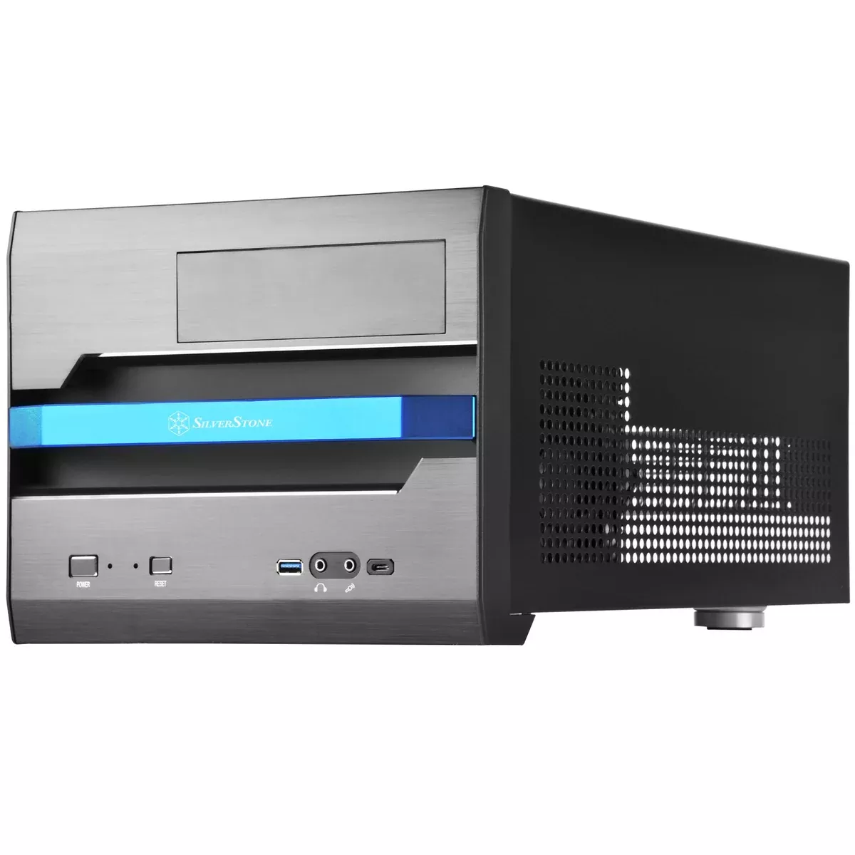 SilverStone Technology Micro-ATX Small Form Factor with Aluminum Front Panel Computer Case Gaming SST-SG12B-V2-USA