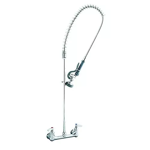 T&S Brass Easyinstall Pre-Rinse, Spring Action, Wall Mount B
