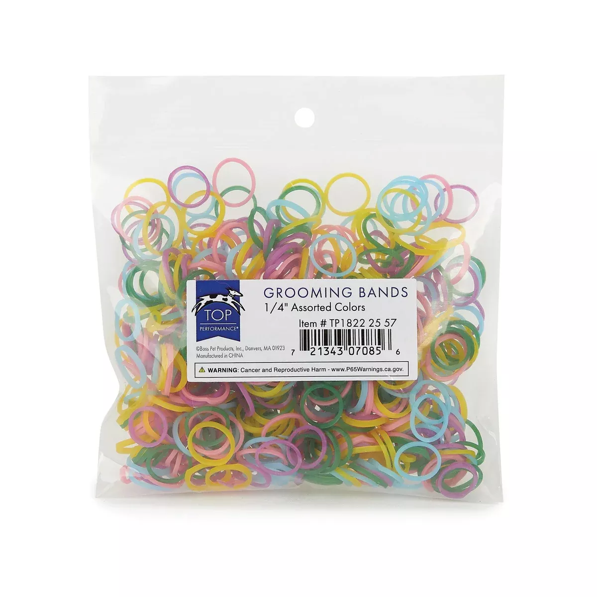 Top Performance Grooming Bands 1/4in Assorted Color