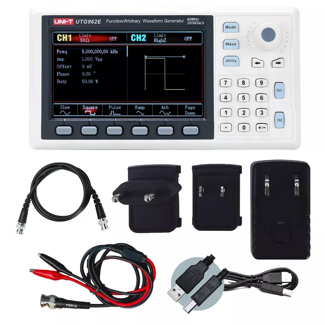 UTG962E 60 MHz 2Ch Classic-Series Arbitrary Waveform Generator