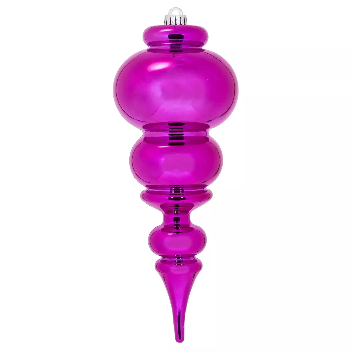 Vickerman 14" Fuchsia Shiny Finial Ornament.