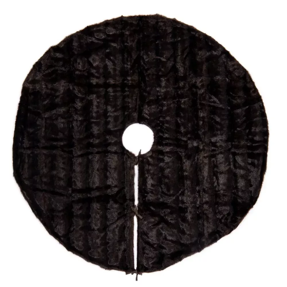 Vickerman 60" Cocoa Mink Faux Fur Tree Skirt