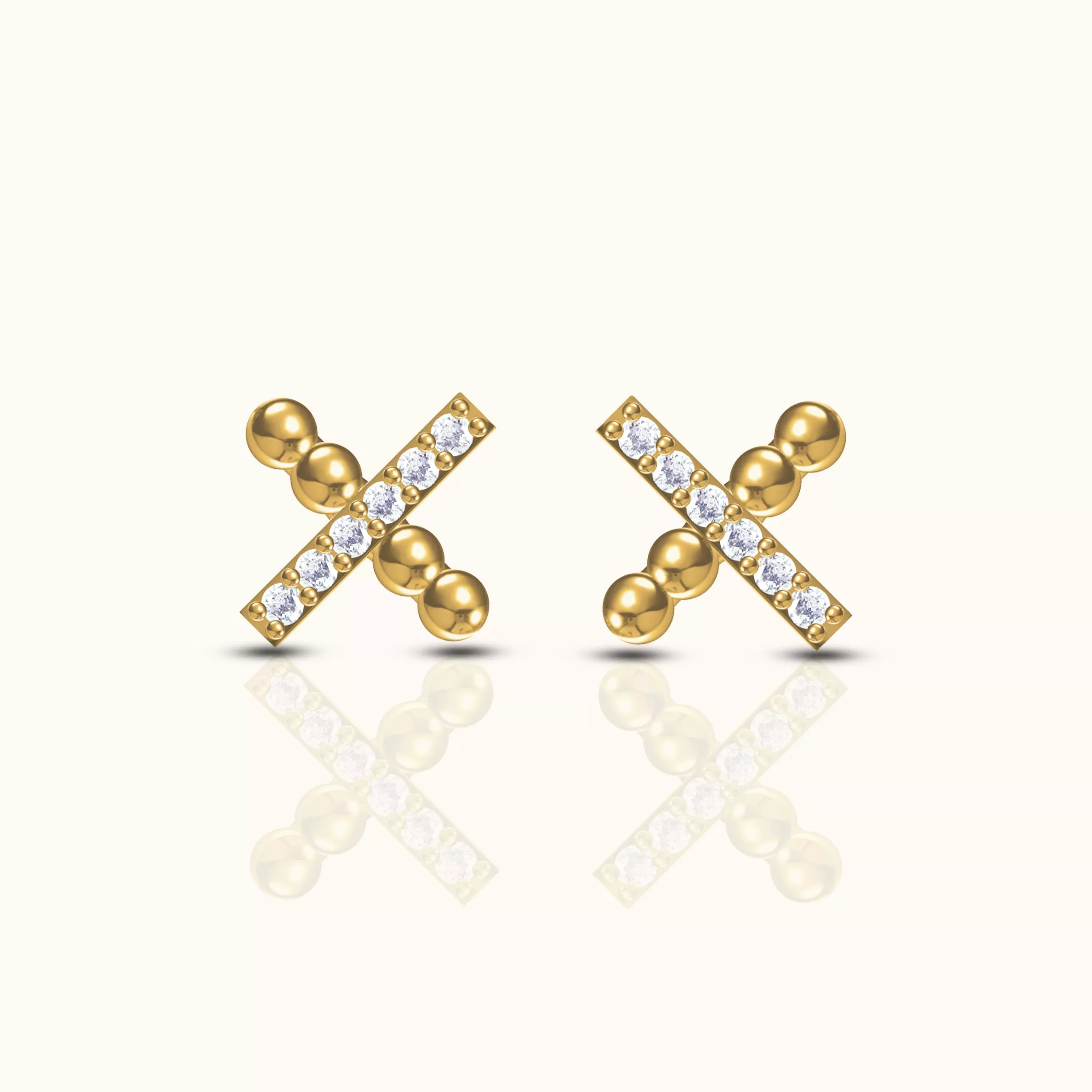 X Stud Earrings